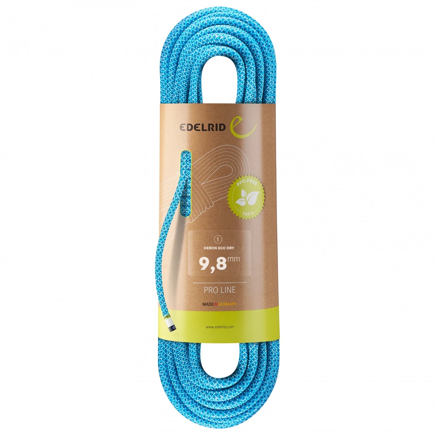 Единично въже Edelrid Heron Eco Dry 9,8 Single rope - Icemint