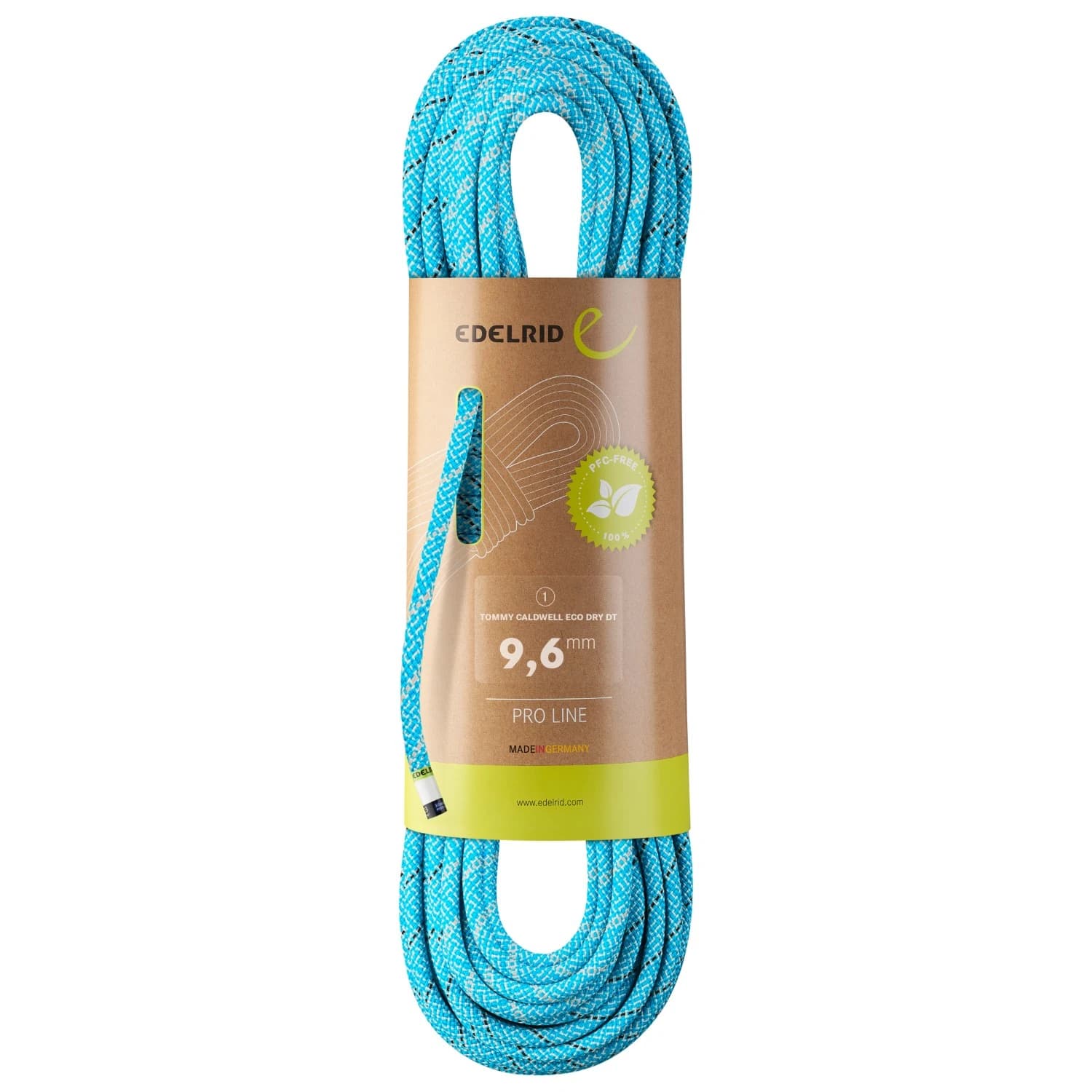 Единично въже Edelrid Tommy Caldwell Eco Dry DT 9,6 Single rope - Icemint / Snow
