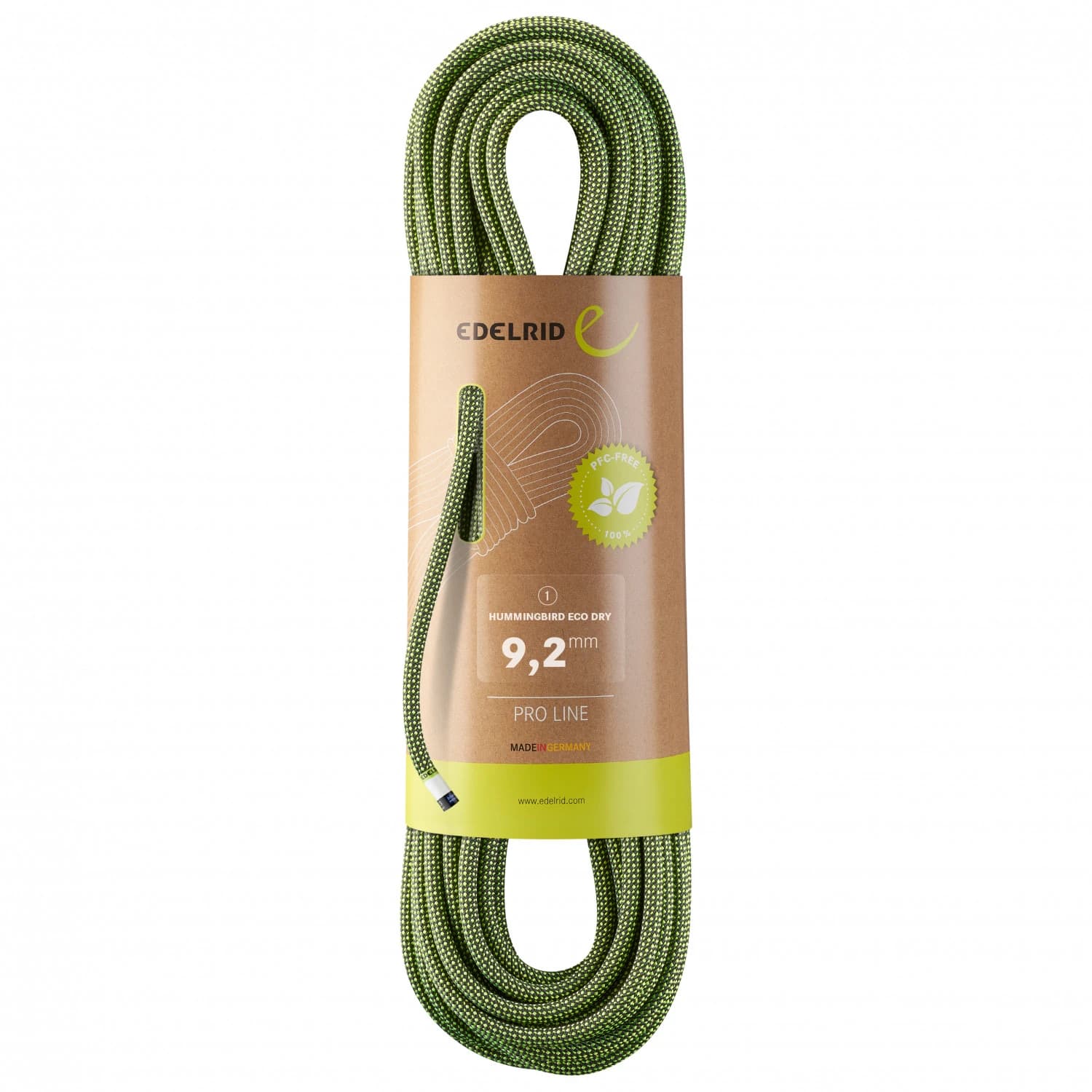 Единично въже Edelrid Hummingbird Eco Dry 9,2 mm Single rope - Night / Citrus