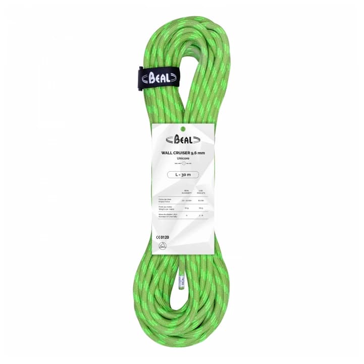 Единично въже Beal Wall Cruiser 9,6 mm Single rope - Green