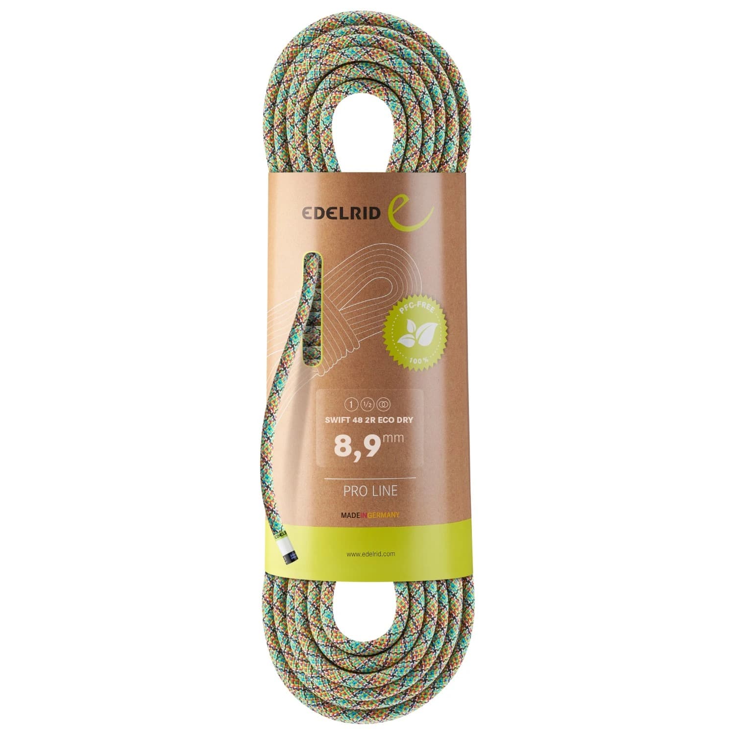 Единично въже Edelrid Swift 48 2R Eco Dry 8,9 Single rope - Assorted Colours