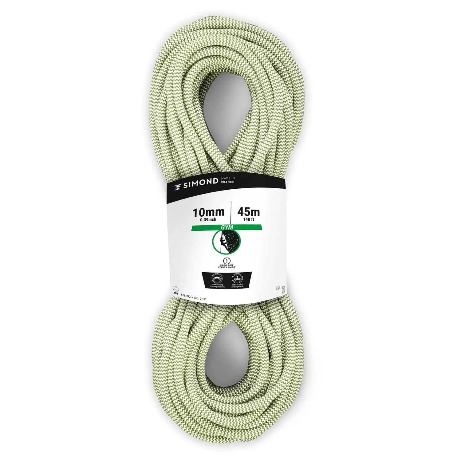 Въже за зала Simond Rope Klimb Gym 10.0 mm Indoor rope - Green