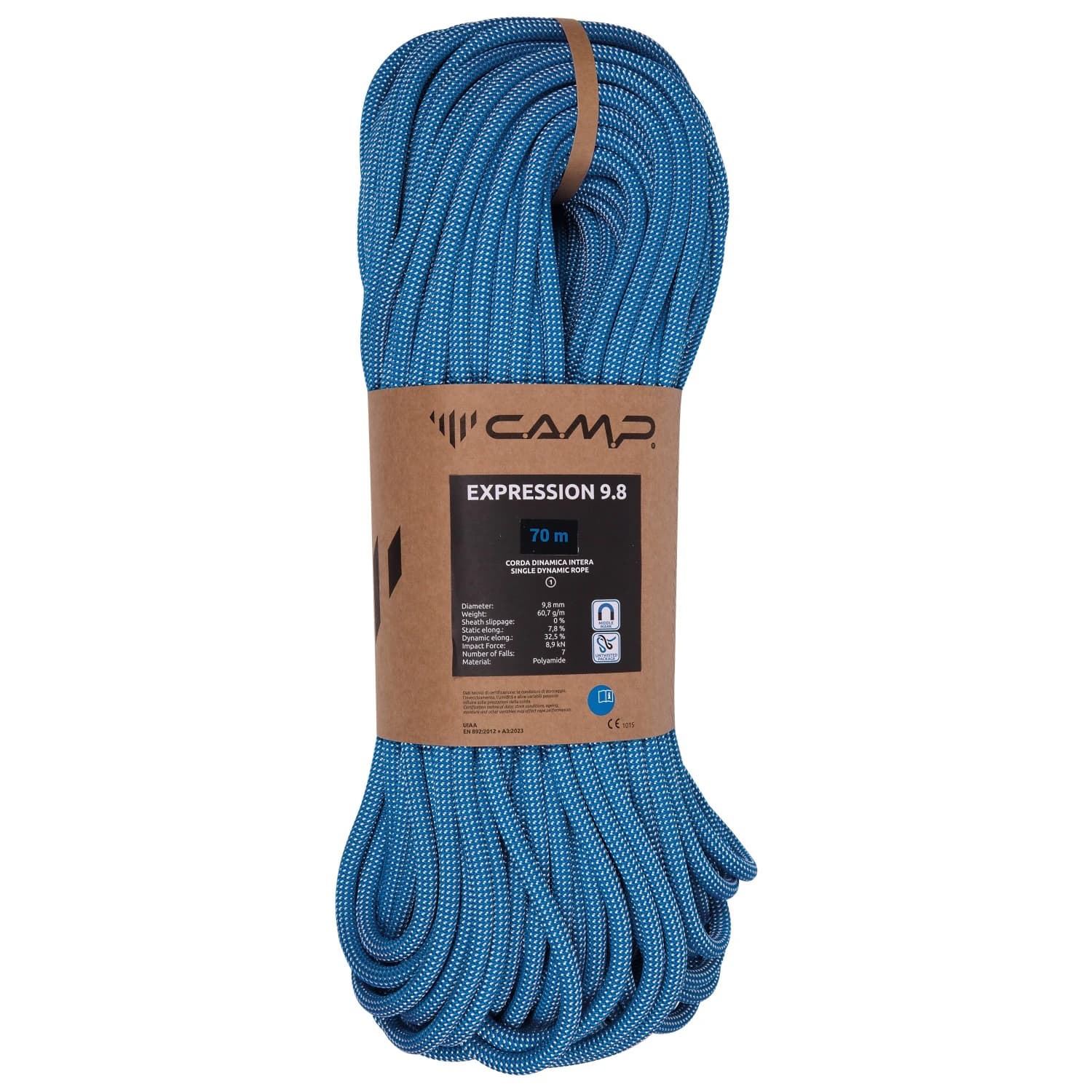 Единично въже C.A.M.P. Expression 9.8 Single rope - Blue / White