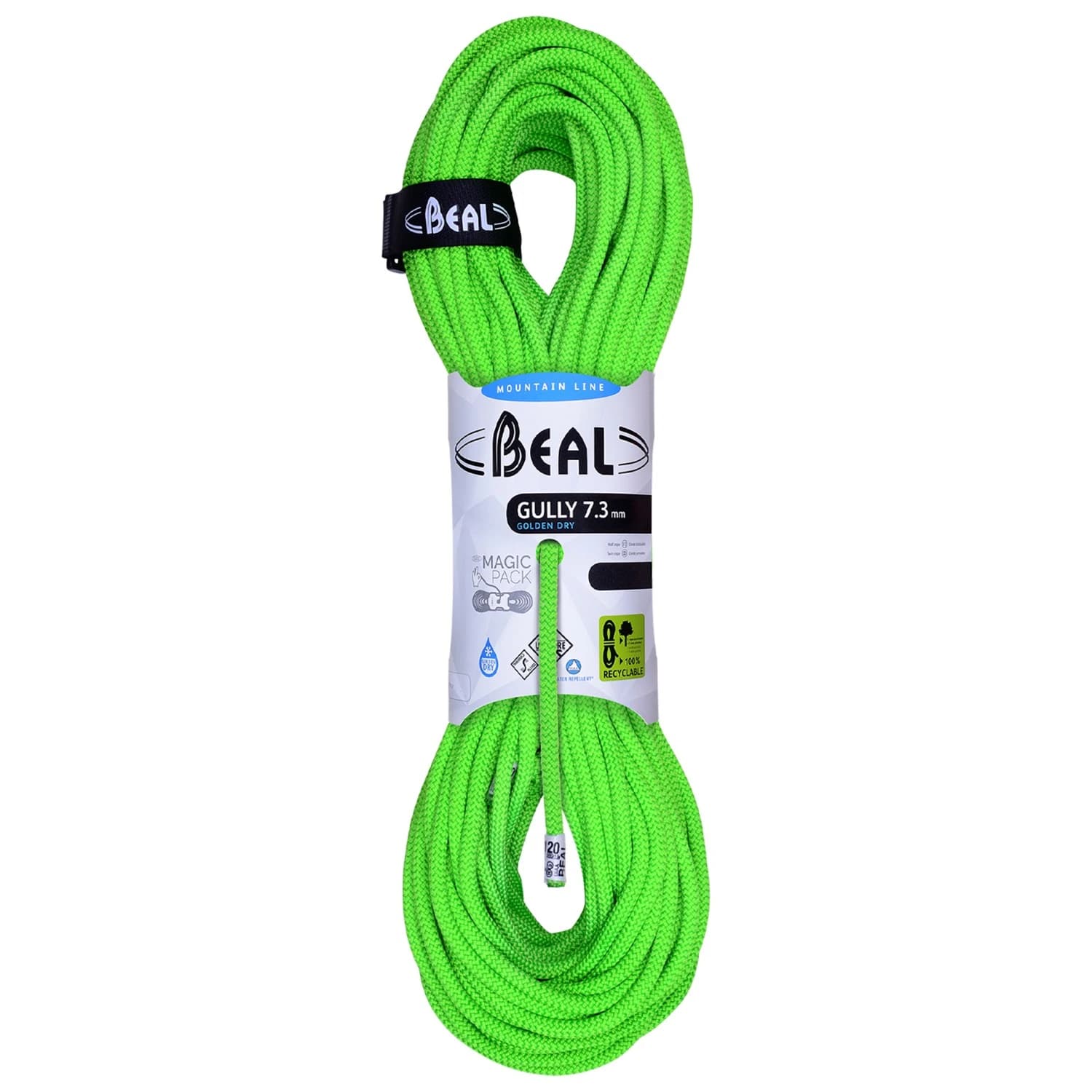 Полувъже Beal Gully 7,3 Half rope - Green