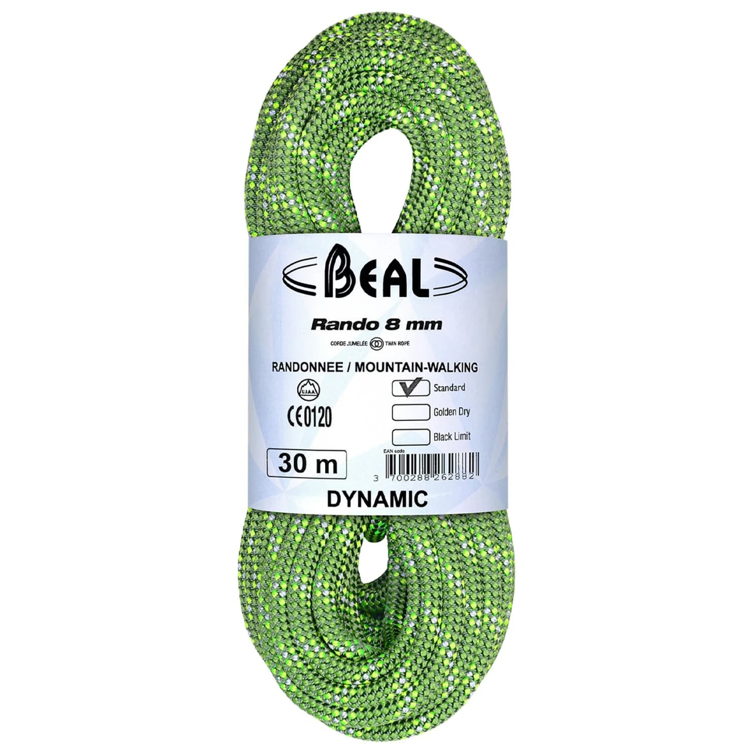 Двойно въже Beal Rando 8 mm Twin rope - Green