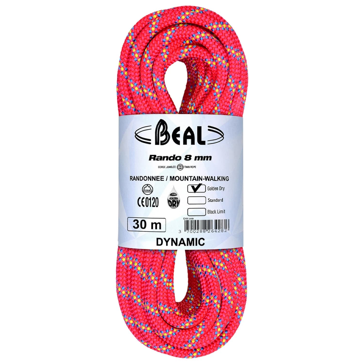 Двойно въже Beal Rando Golden Dry 8 mm Twin rope - Pink