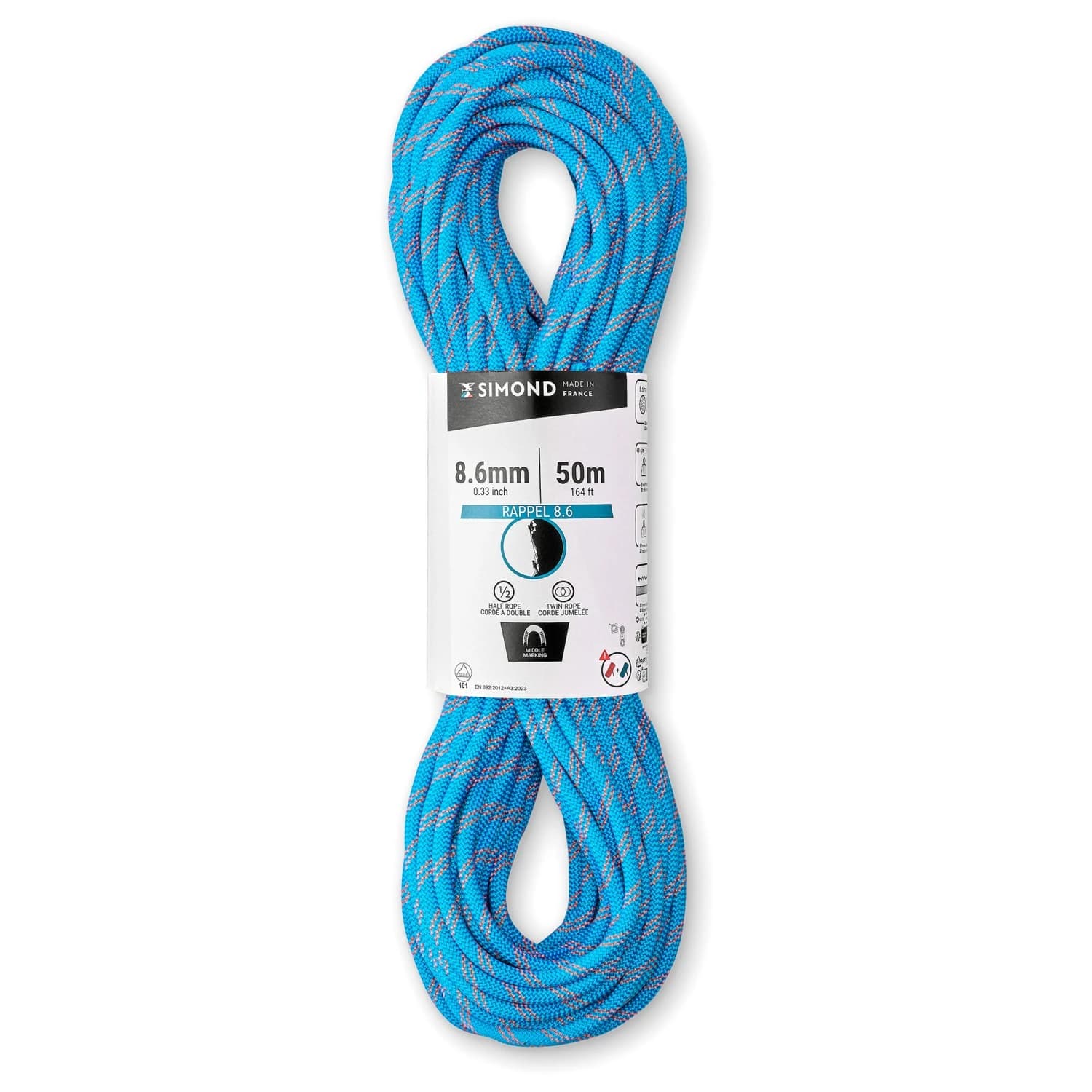 Полувъже Simond Rappel Rope 8.6 Half rope - Cornflower Blue