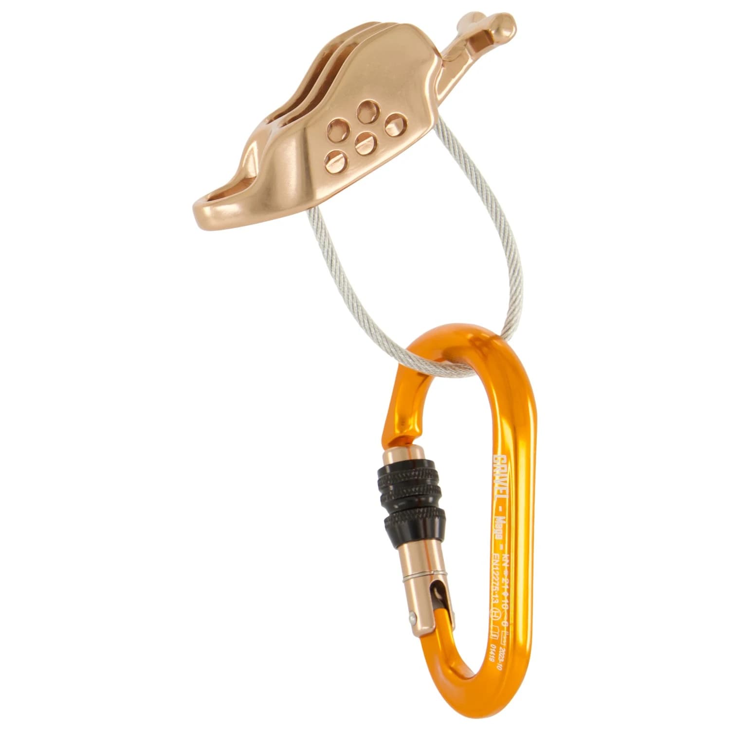 Комплект за осигуряване Grivel Master Pro Belayer Kit Belay device - Grey / Gold