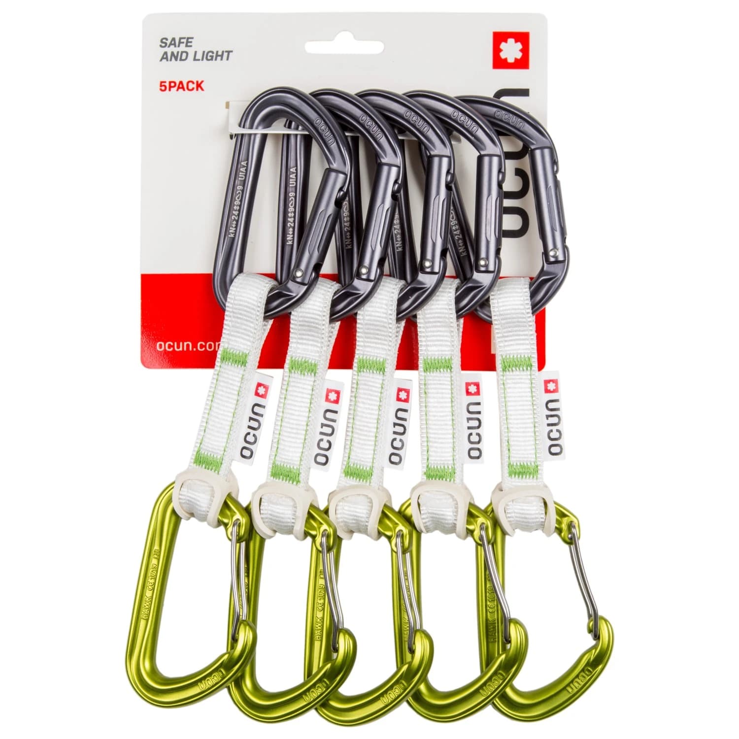 Експрес (Quickdraw) Ocun Hawk QD Combi Bio-Dyn-Ring 15 mm Quickdraw - Green