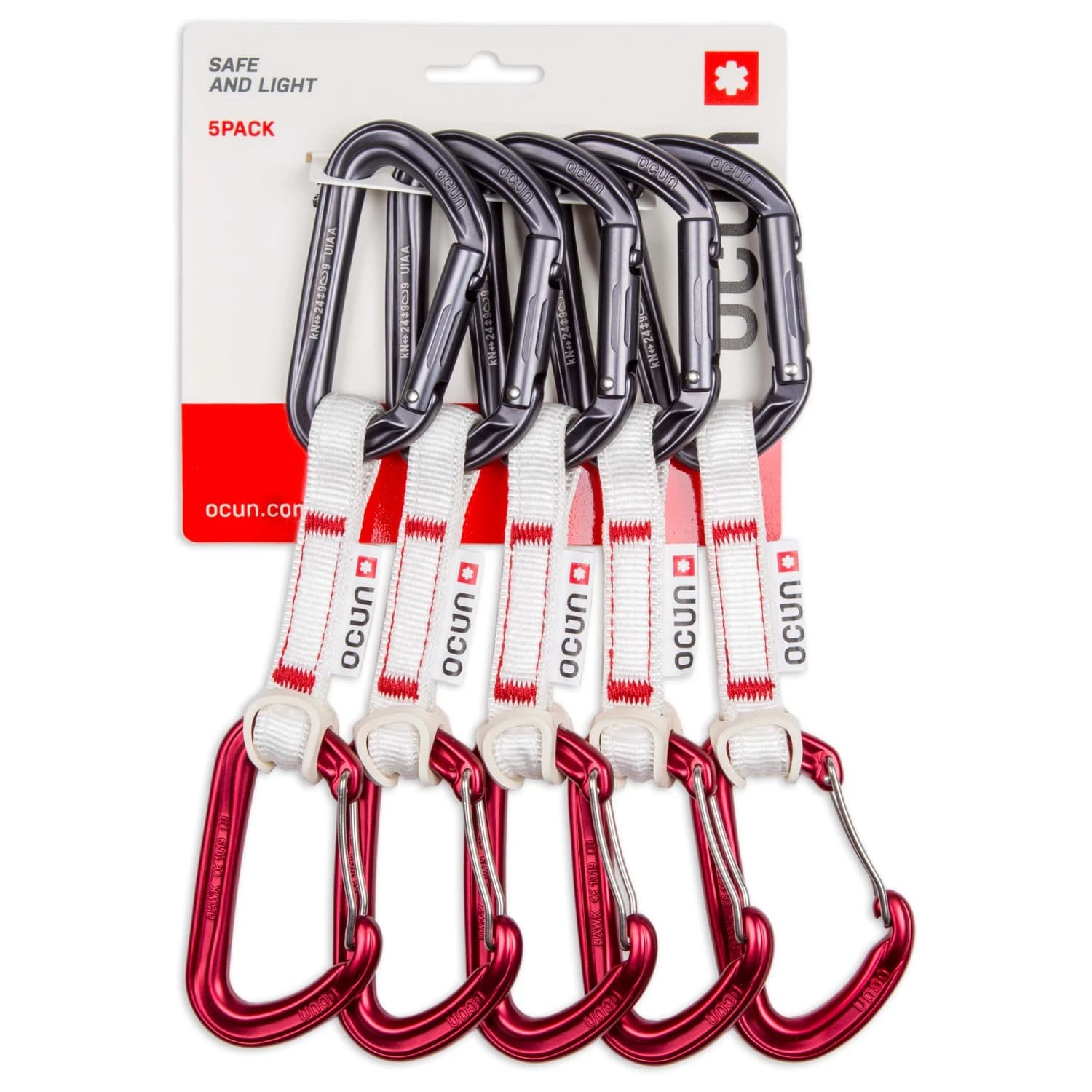 Експрес (Quickdraw) Ocun Hawk QD Combi Bio-Dyn-Ring 15 mm Quickdraw - Red