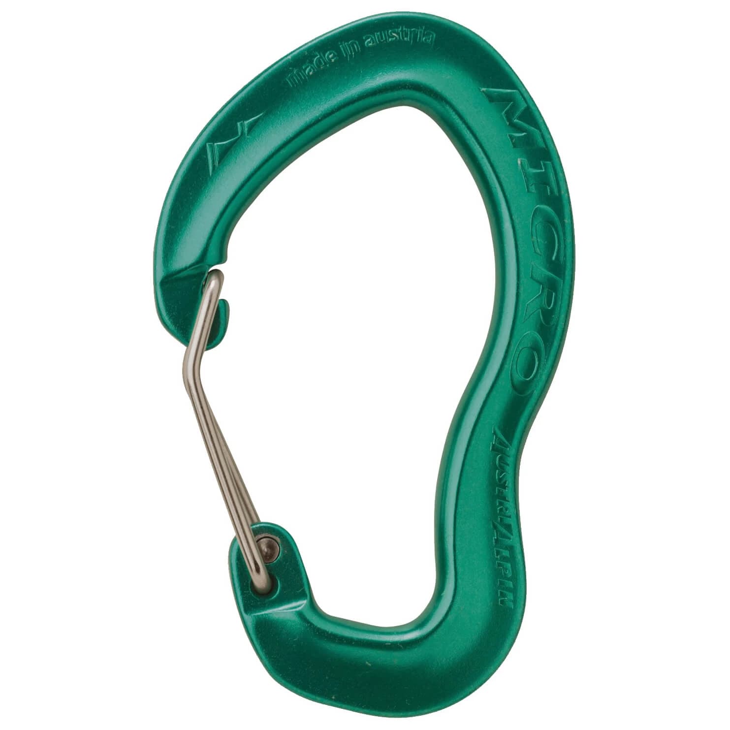 Карабинер с щифт Austrialpin Micro Colors Wire Snapgate carabiner - Green Anodized
