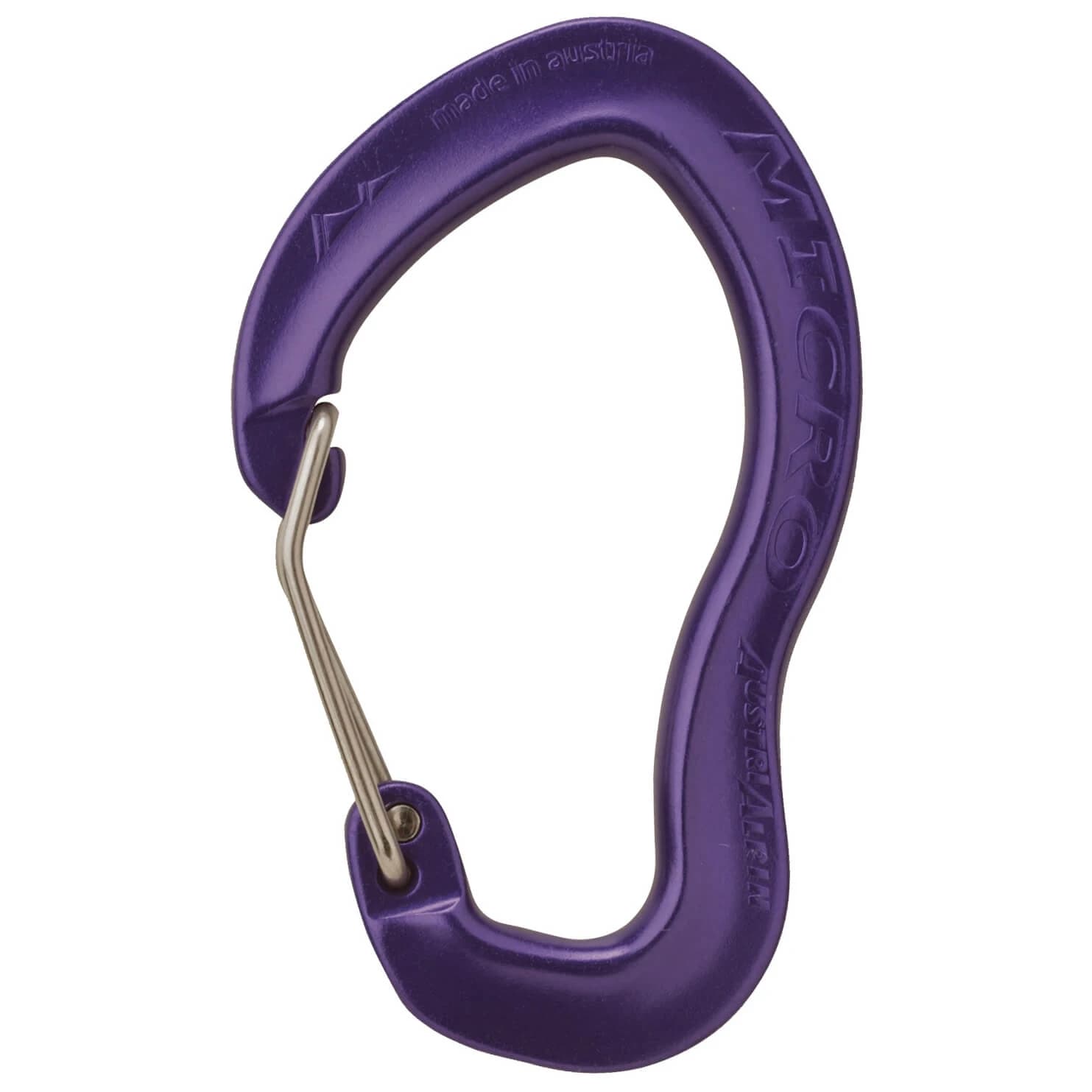 Карабинер с щифт Austrialpin Micro Colors Wire Snapgate carabiner - Purple Anodized