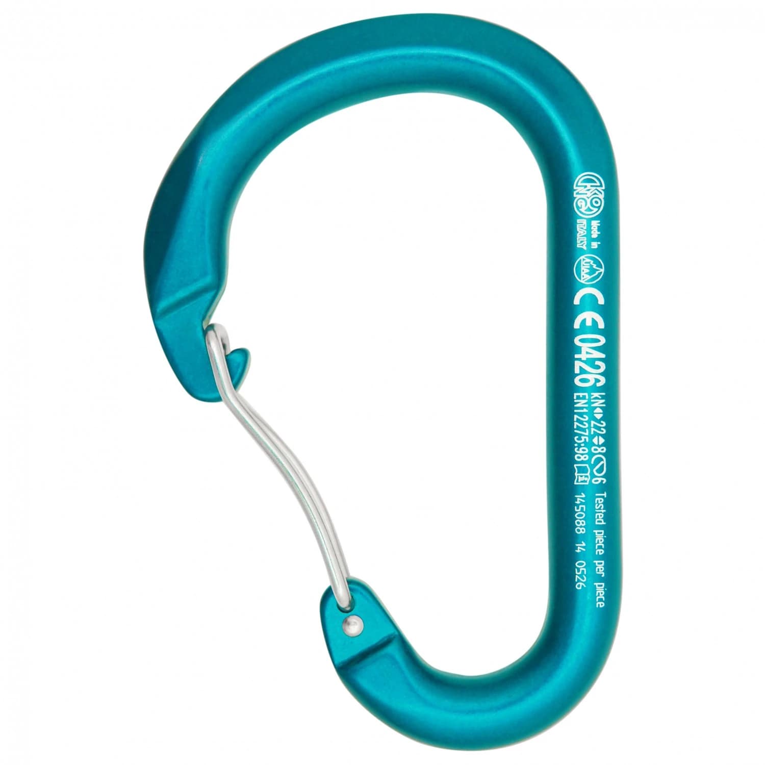 Карабинер с щифт Kong Paddle Wire Bent Gate Snapgate carabiner - Blue