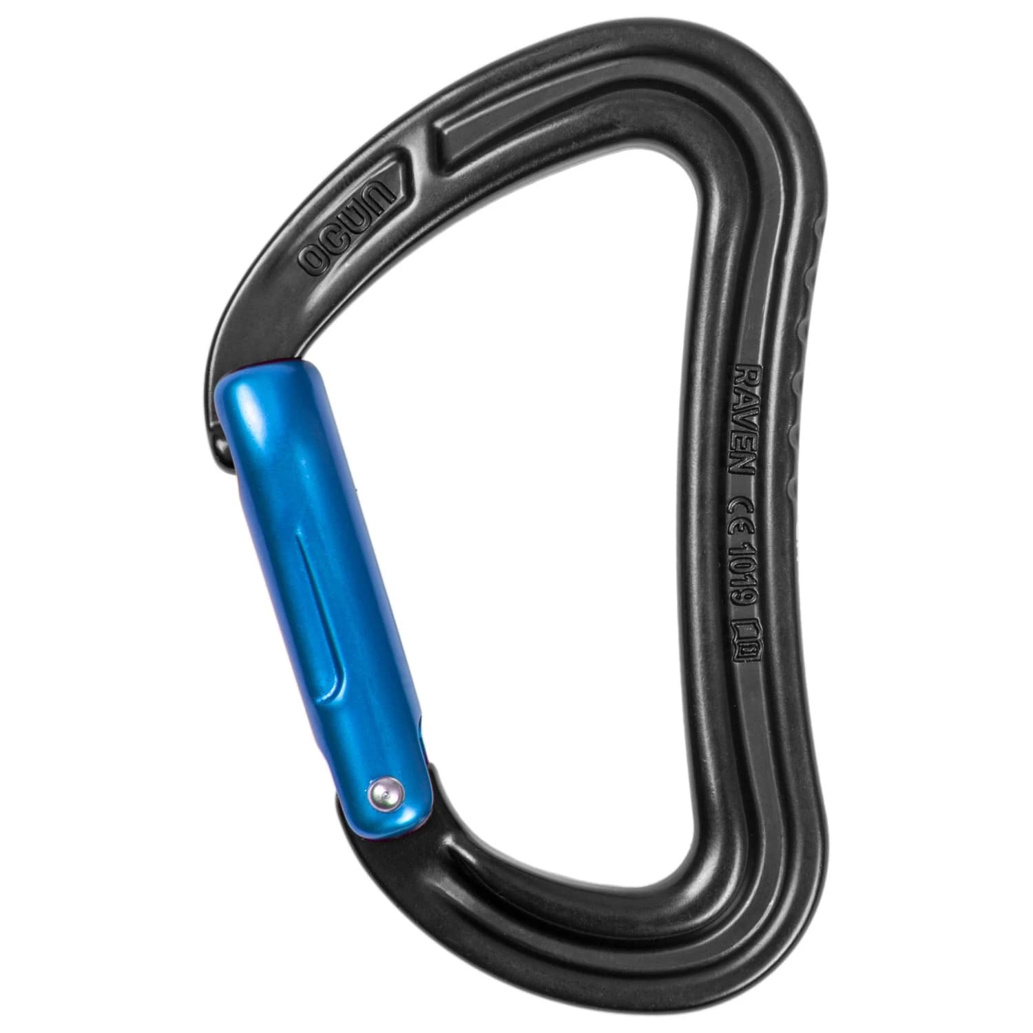 Карабинер с щифт Ocun Raven Straight Snapgate carabiner - Anthracite / Blue