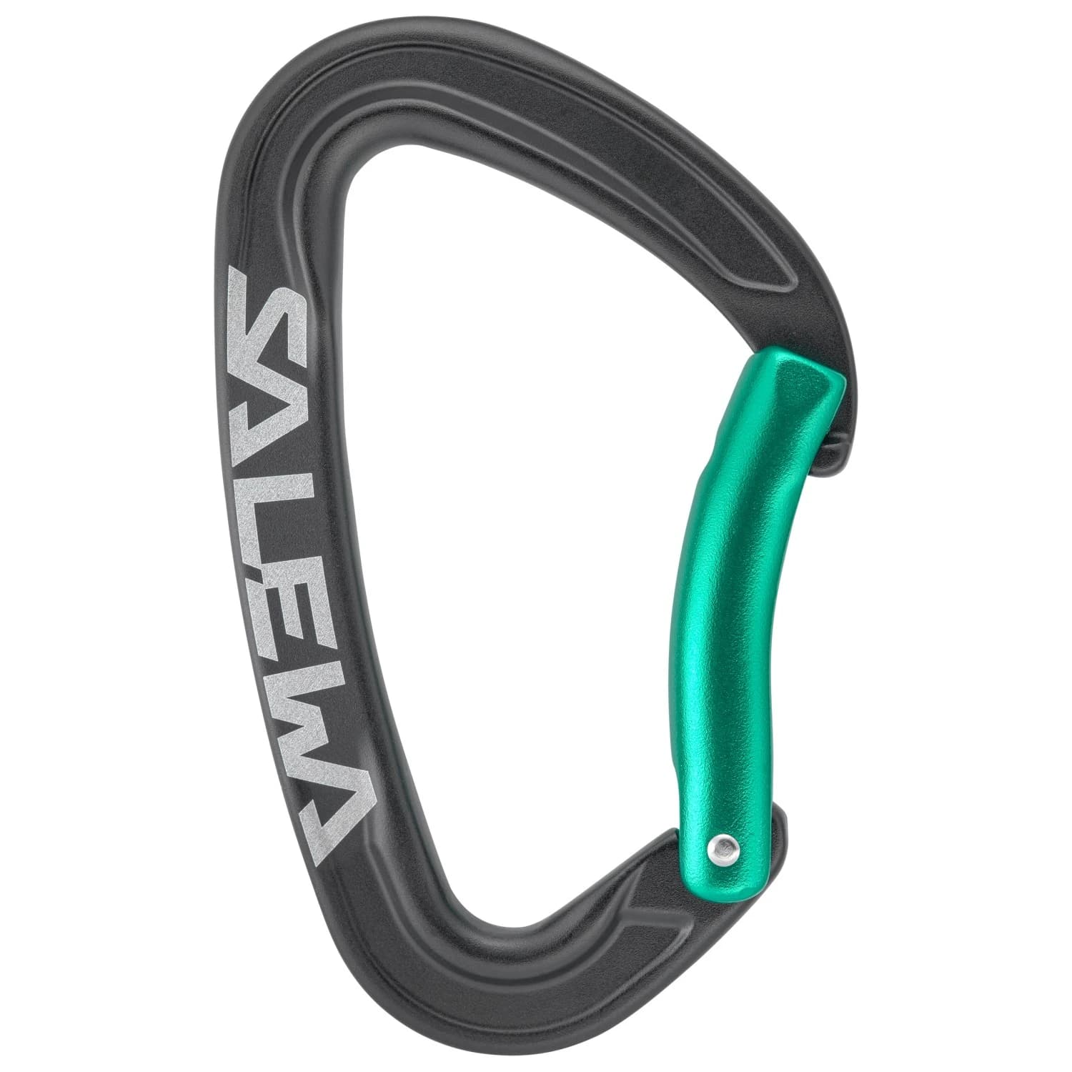 Карабинер с щифт Salewa Ortles Bent Carabiner Snapgate carabiner - Black / Irish Green