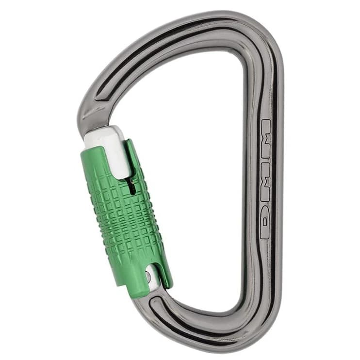 Заключващ се карабинер Dmm Shadow Locking carabiner - Titanium / Green