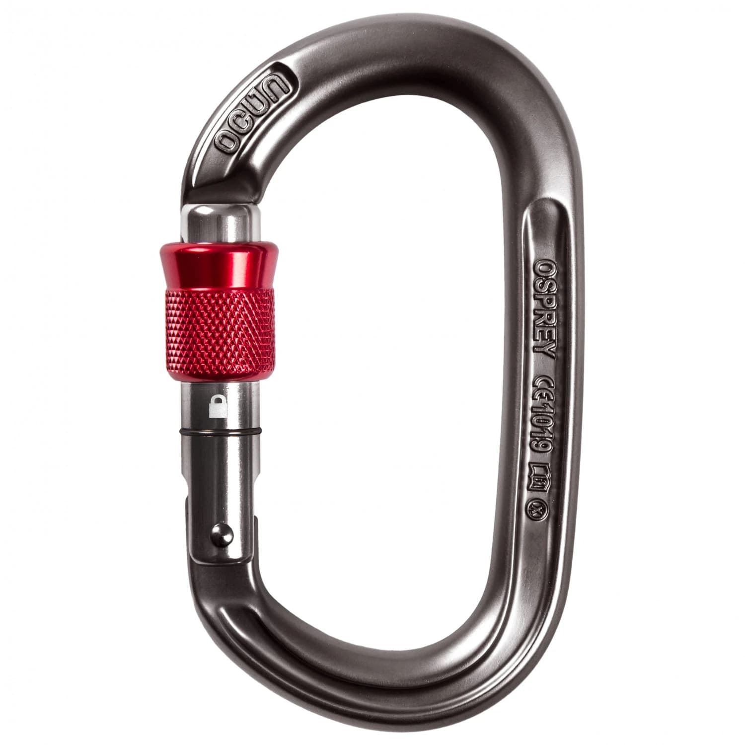 Винтов карабинер Ocun Osprey Screw Screwgate carabiner - Anthracite / Red