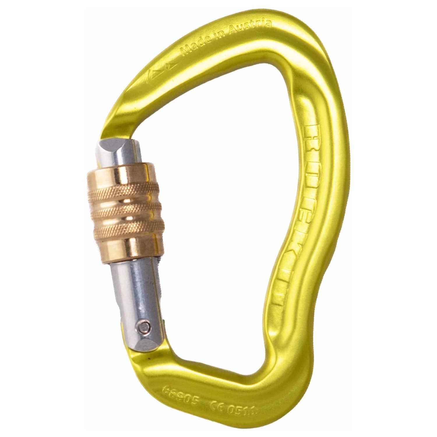Винтов карабинер Austrialpin Rockit Screwdriver Screwgate carabiner - Yellow Anodized