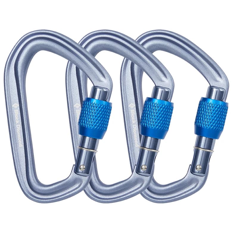 Винтов карабинер Black diamond Hotforge Screwgate 3 Pack Screwgate carabiner - Gray