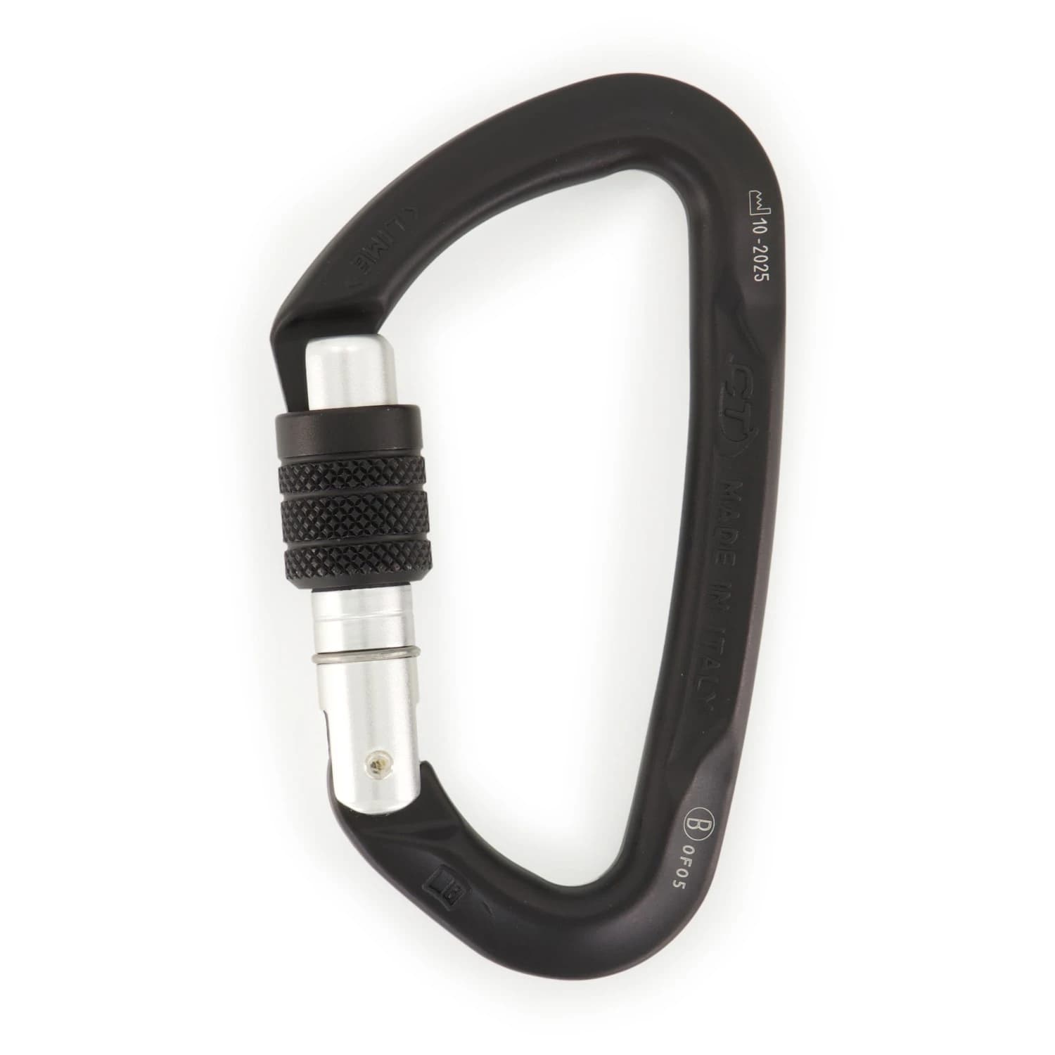 Винтов карабинер Climbing technology Lime SG Screwgate carabiner - Black / Silver