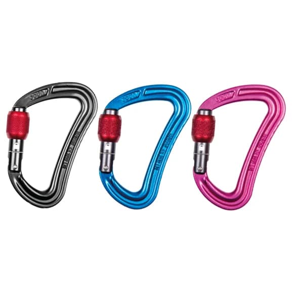 Винтов карабинер Ocun Raven Screw 3-Pack Screwgate carabiner - Red / Blue / Green
