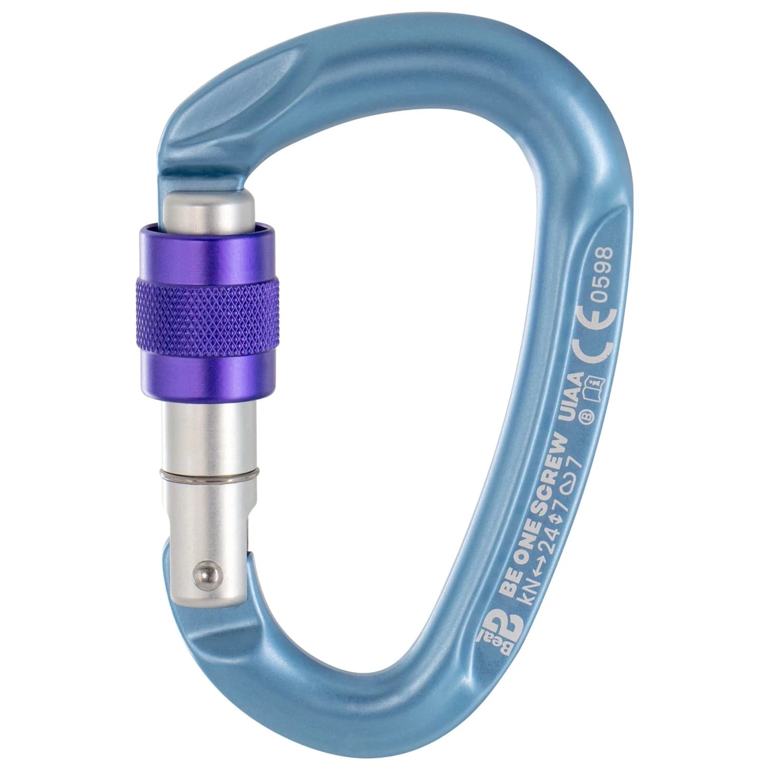 Винтов карабинер Beal Be One Screw Screwgate carabiner - Matt Blue
