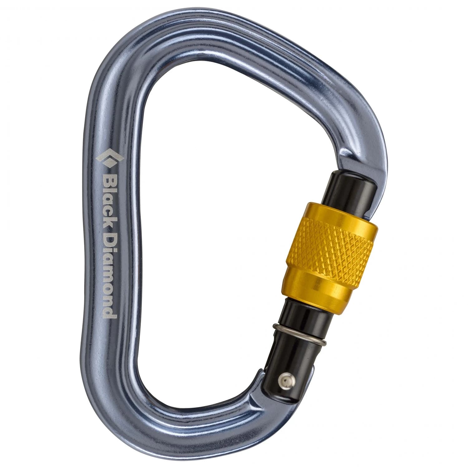 HMS карабинер Black diamond Vaporlock Screwgate Screwgate carabiner - Dark Gray / Yellow