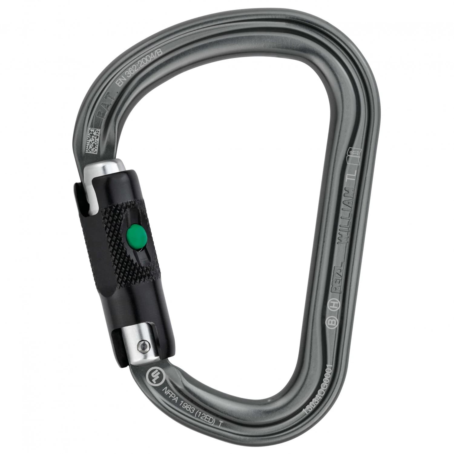 Заключващ се карабинер Petzl William Ball-Lock HMS carabiner - Grey