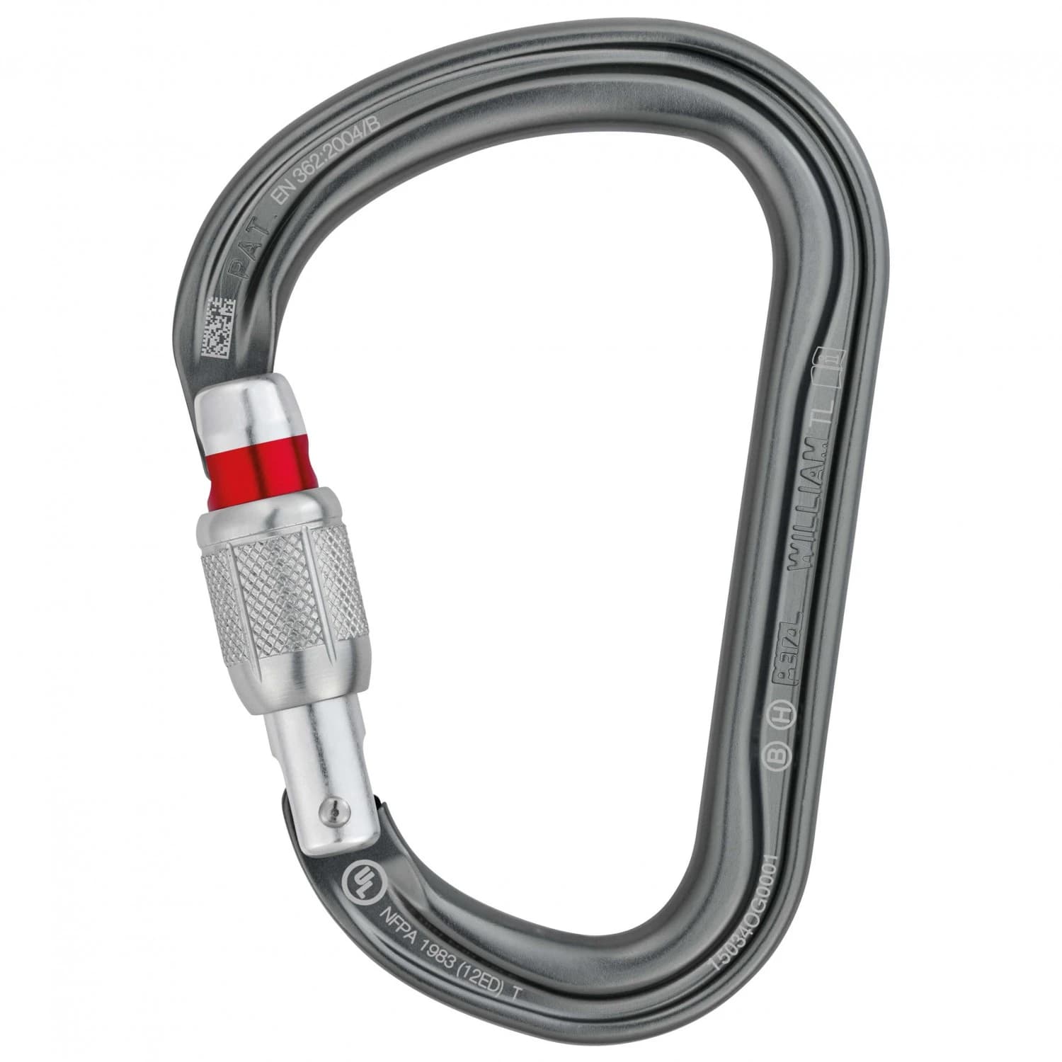 HMS карабинер Petzl William Screw-Lock HMS carabiner - Grey