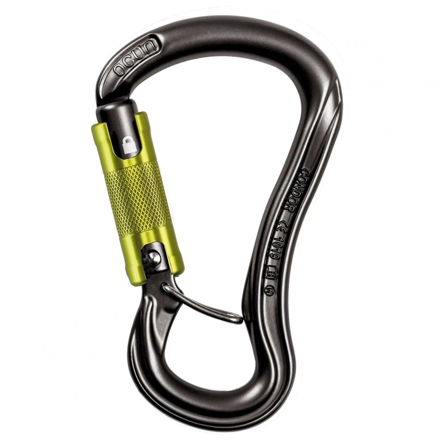 Заключващ се карабинер Ocun Condor HMS Twist HMS carabiner - Anthracite / Green