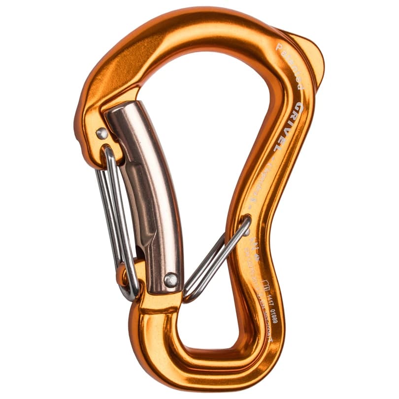 Заключващ се карабинер Grivel Clepsydra S Locking carabiner - Bronze / Silver