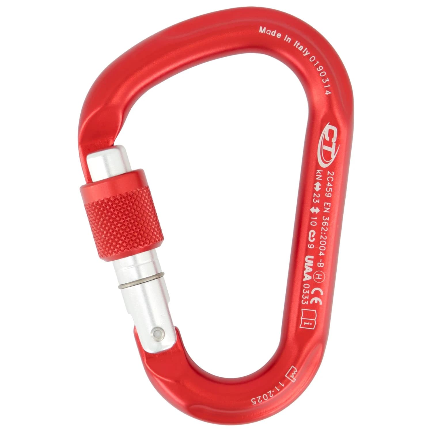 HMS карабинер Climbing technology Snappy SG HMS carabiner - Red / Silver