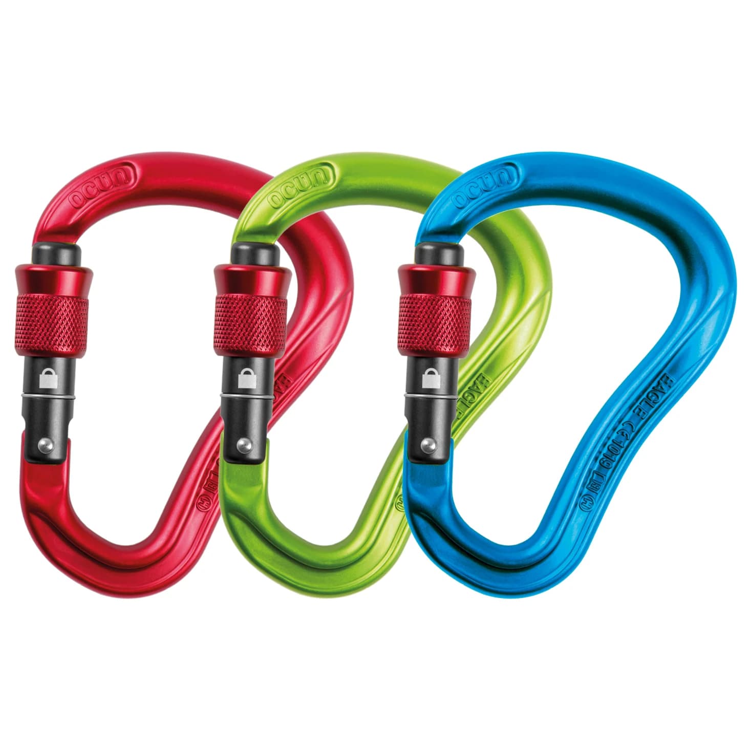 HMS карабинер Ocun Eagle HMS Screw 3-Pack HMS carabiner - Red / Green / Blue