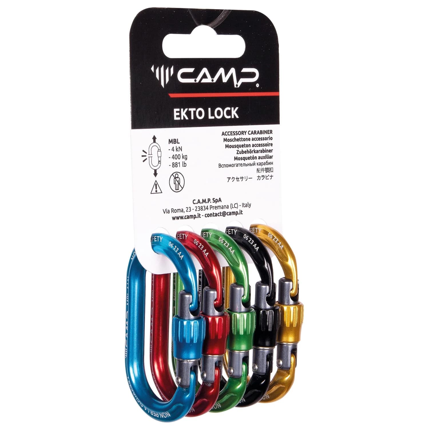 Карабинер за екипировка C.A.M.P. Rack Pack Ekto Lock Gear carabiner - Assorted