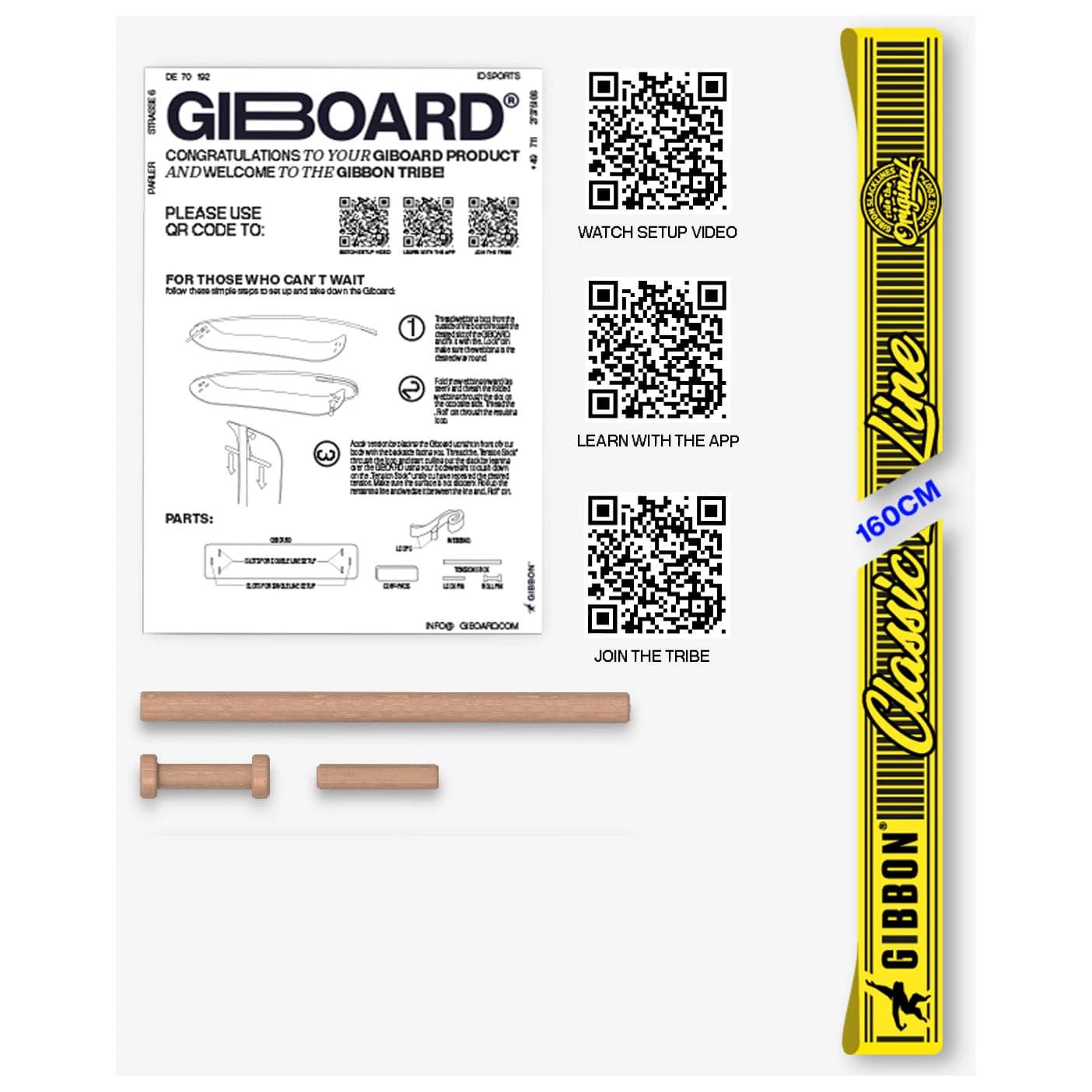 Слаклайн лента за Slackrack Gibbon slacklines Giboard Line Slacklining - Classic