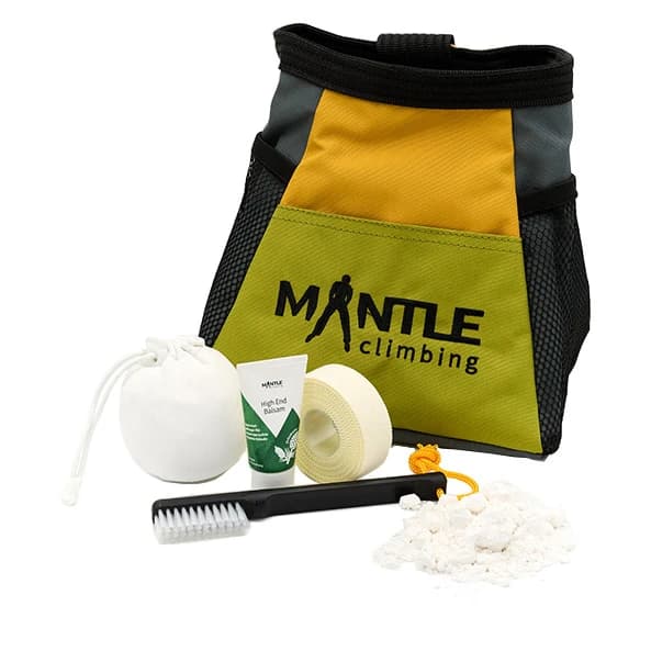 Торбичка за магнезий Mantle Boulder Bag Forest Set Chalk bag - Yellow / Green