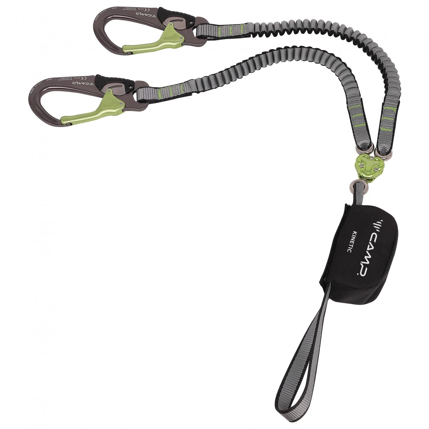 Комплект за виа ферата C.A.M.P. Kinetic Gyro Rewind Pro Via ferrata set - Grey / Green