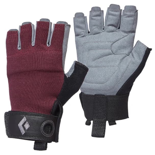 Дамски ръкавици Black diamond Women's Crag Half-Finger Gloves - Bordeaux