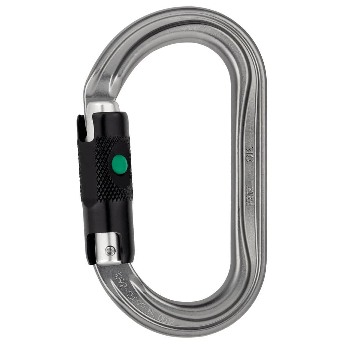 Заключващ се карабинер Petzl OK Ball-Lock Locking carabiner - Aluminium / Black