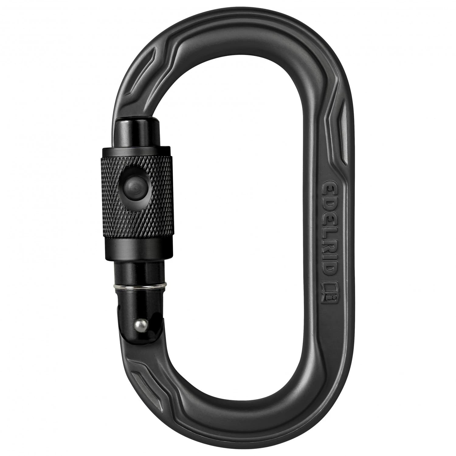 Заключващ се карабинер Edelrid Oval Power 2500 Permalock Locking carabiner - Night