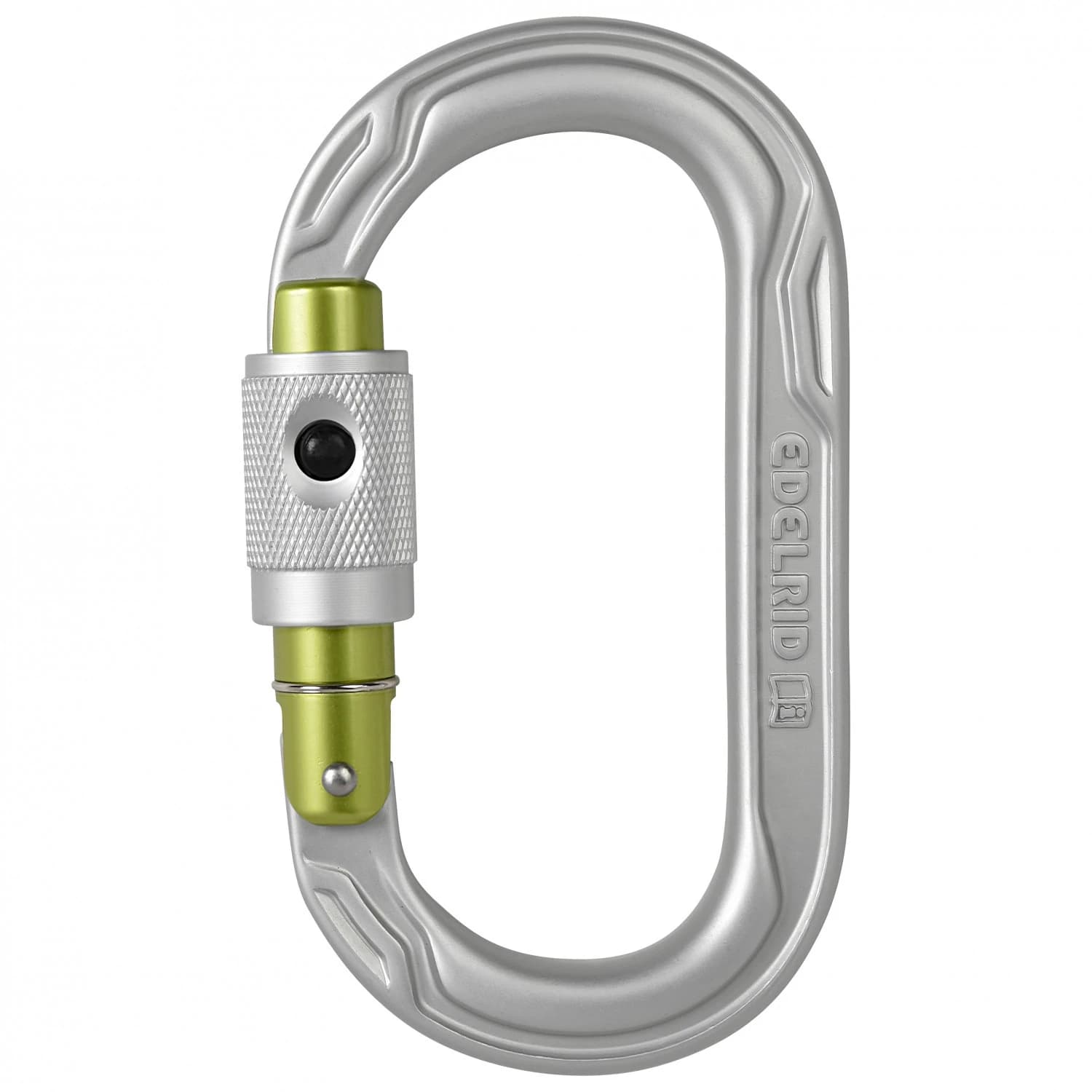 Заключващ се карабинер Edelrid Oval Power 2500 Permalock Locking carabiner - Silver