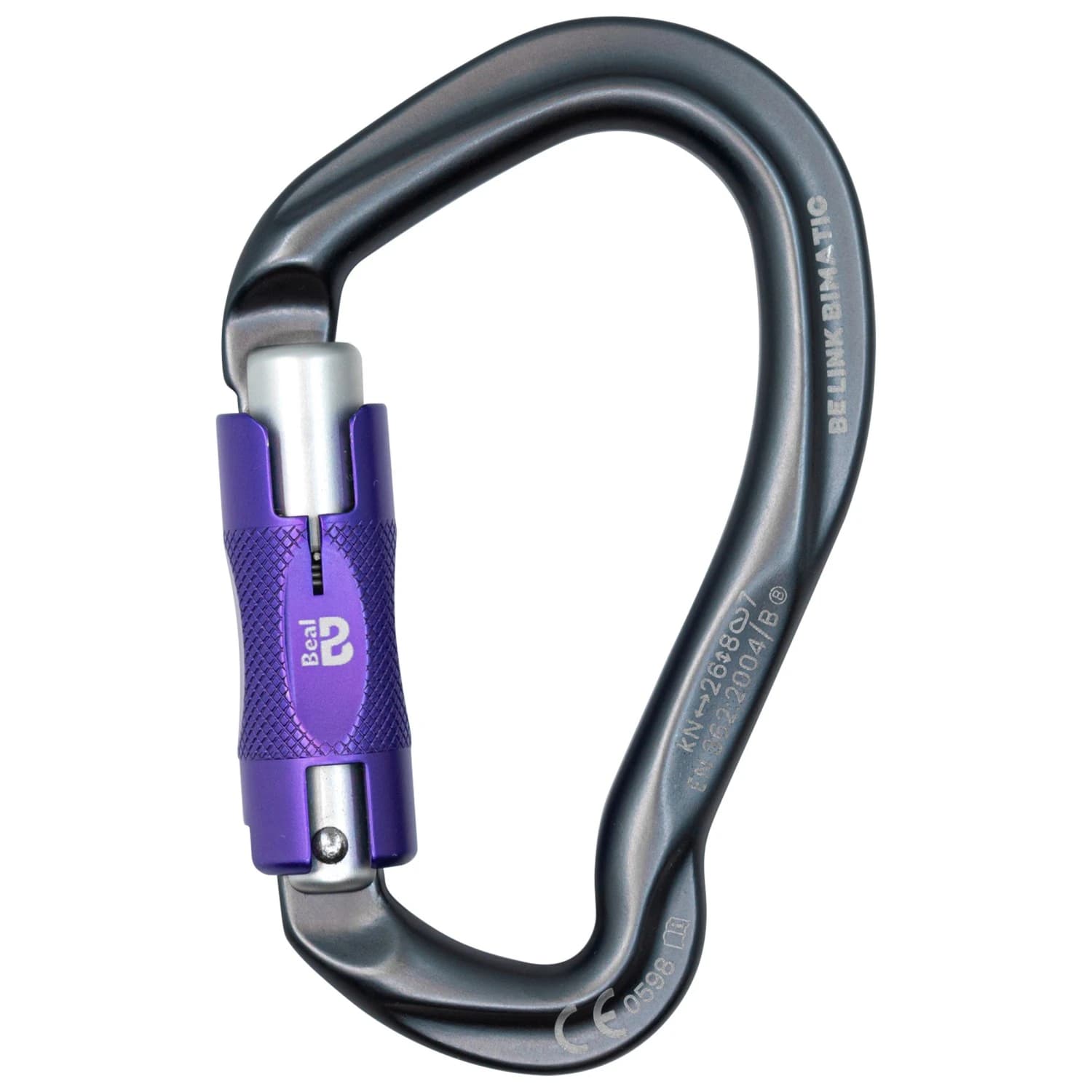 Заключващ се карабинер Beal Be Link Bi-Matic Locking carabiner - Matt Grey