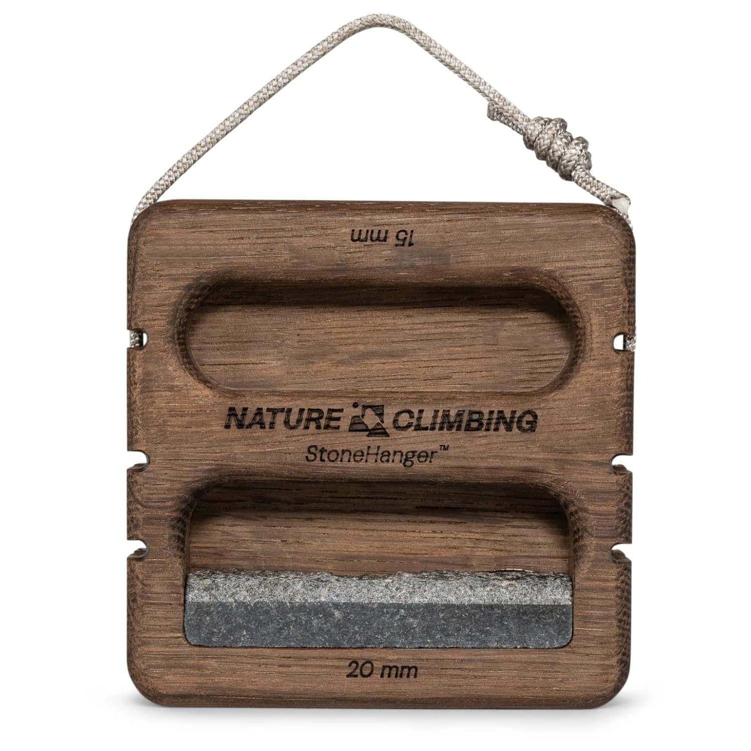 Тренировъчна дъска Nature climbing Stone Hanger Black Edition Training board - Smoked Oak