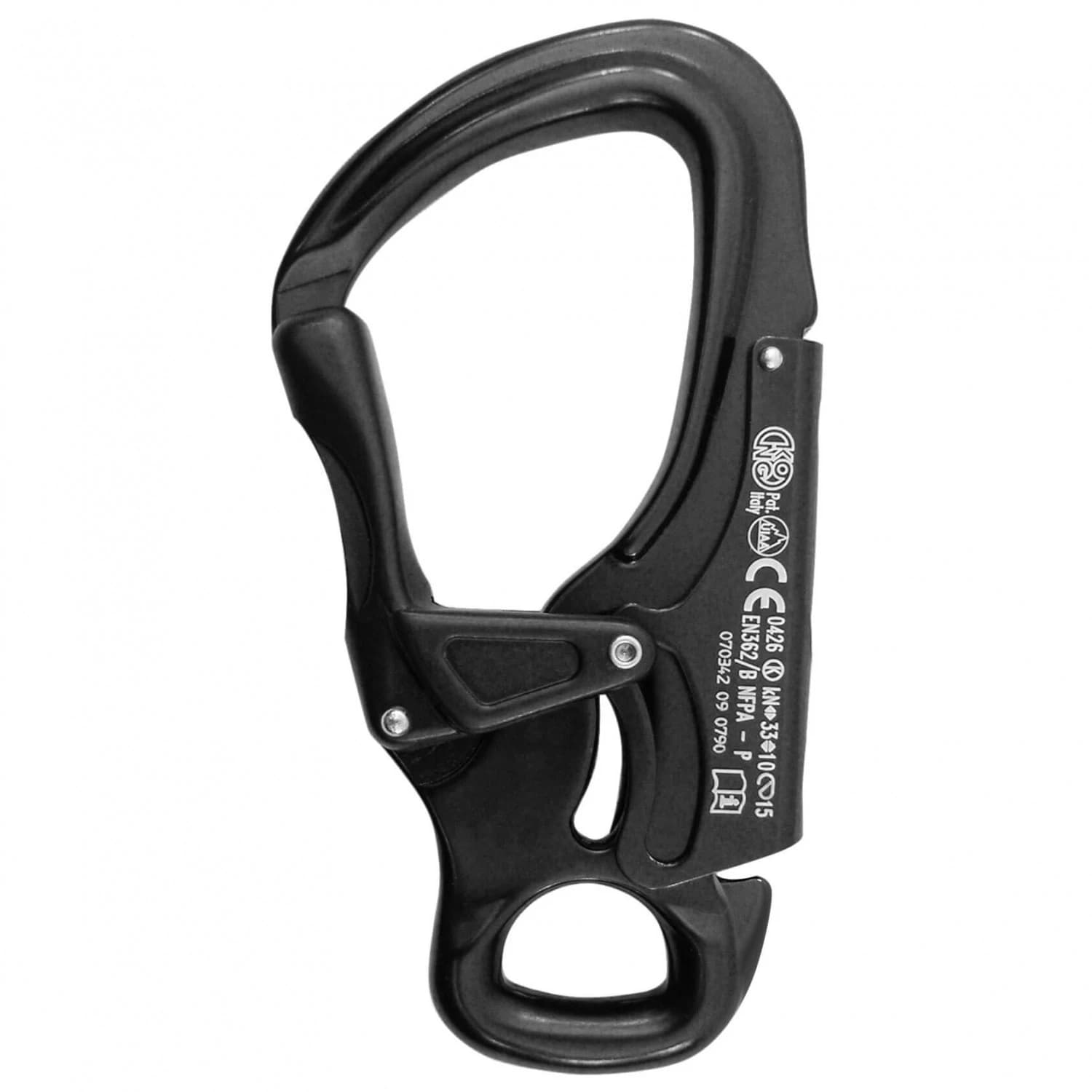 Карабинер за виа ферата Kong Einhandkarabiner Tango Via ferrata carabiner - Black
