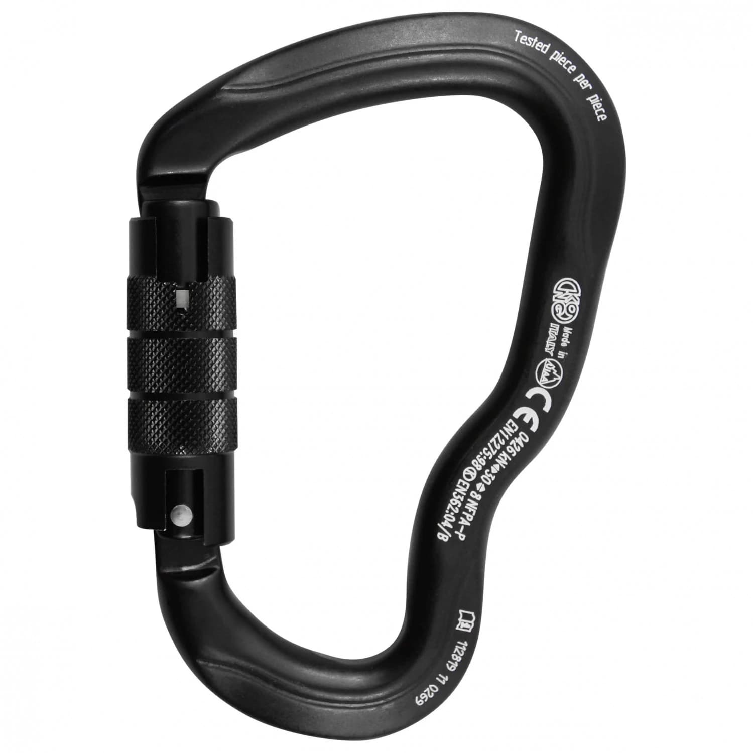 Карабинер за виа ферата Kong Alukarabiner Ferrata Twist Lock Via ferrata carabiner - Black