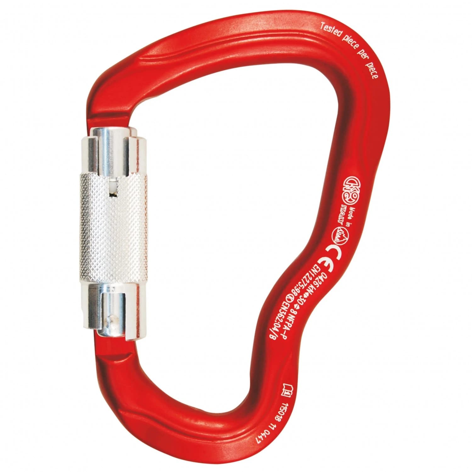 Карабинер за виа ферата Kong Ferrata Autoblock Via ferrata carabiner - Red / Silver / Silver