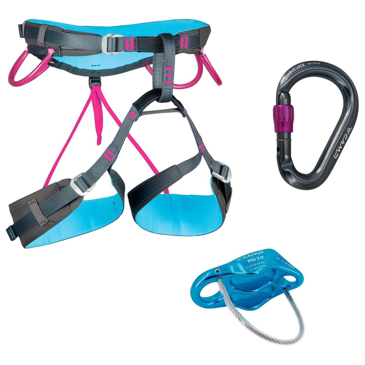 Комплект за катерене C.A.M.P. Women's Energy Nova Climbing set - Grey / Fuchsia