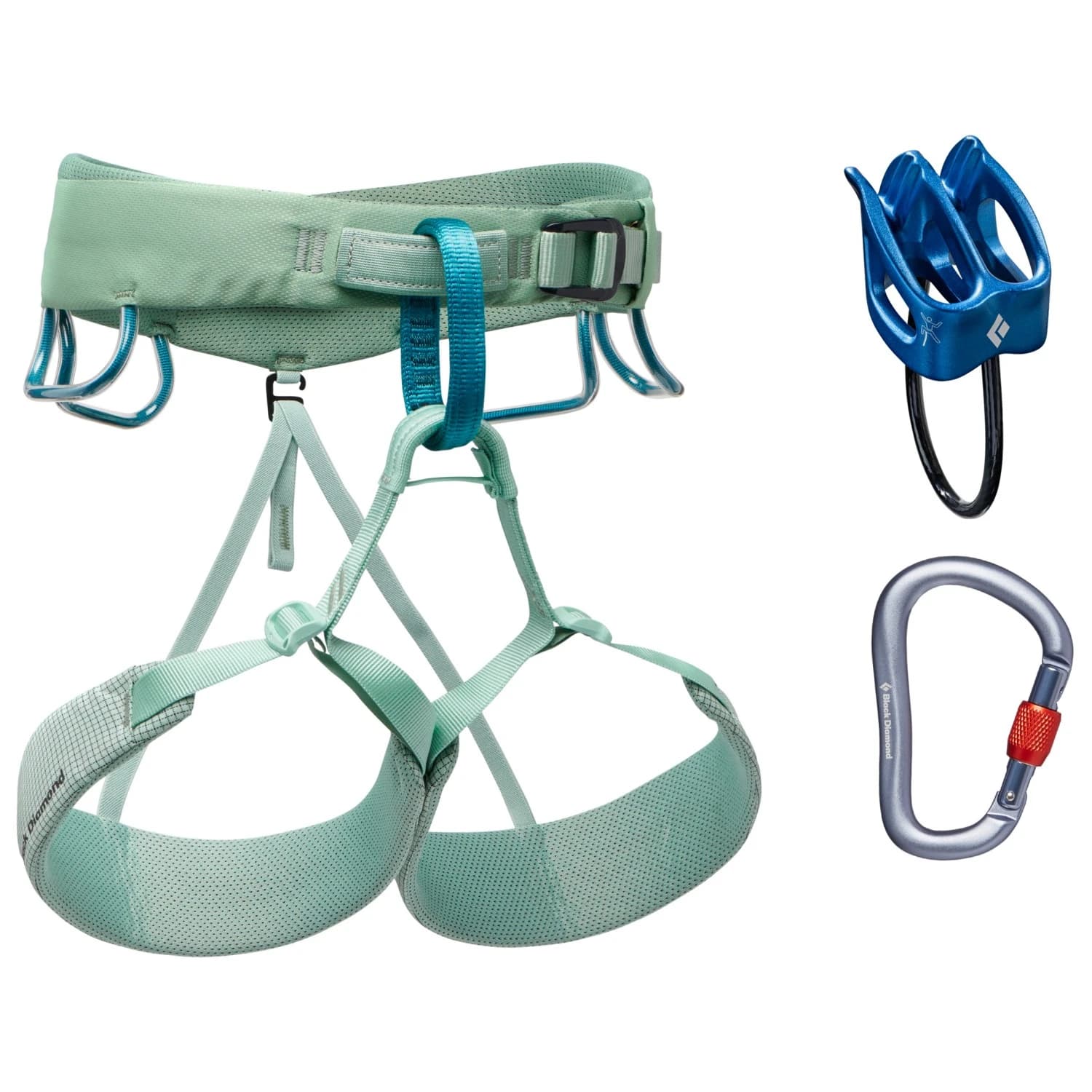 Комплект за катерене Black Diamond Women's Momentum Harness Package Climbing set - Desert Sage