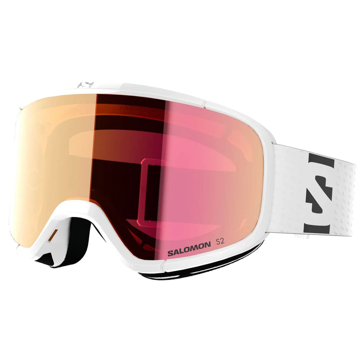 Детска ски маска Salomon Kid's Lumi Cat. 2 Ski goggles - White / Ruby