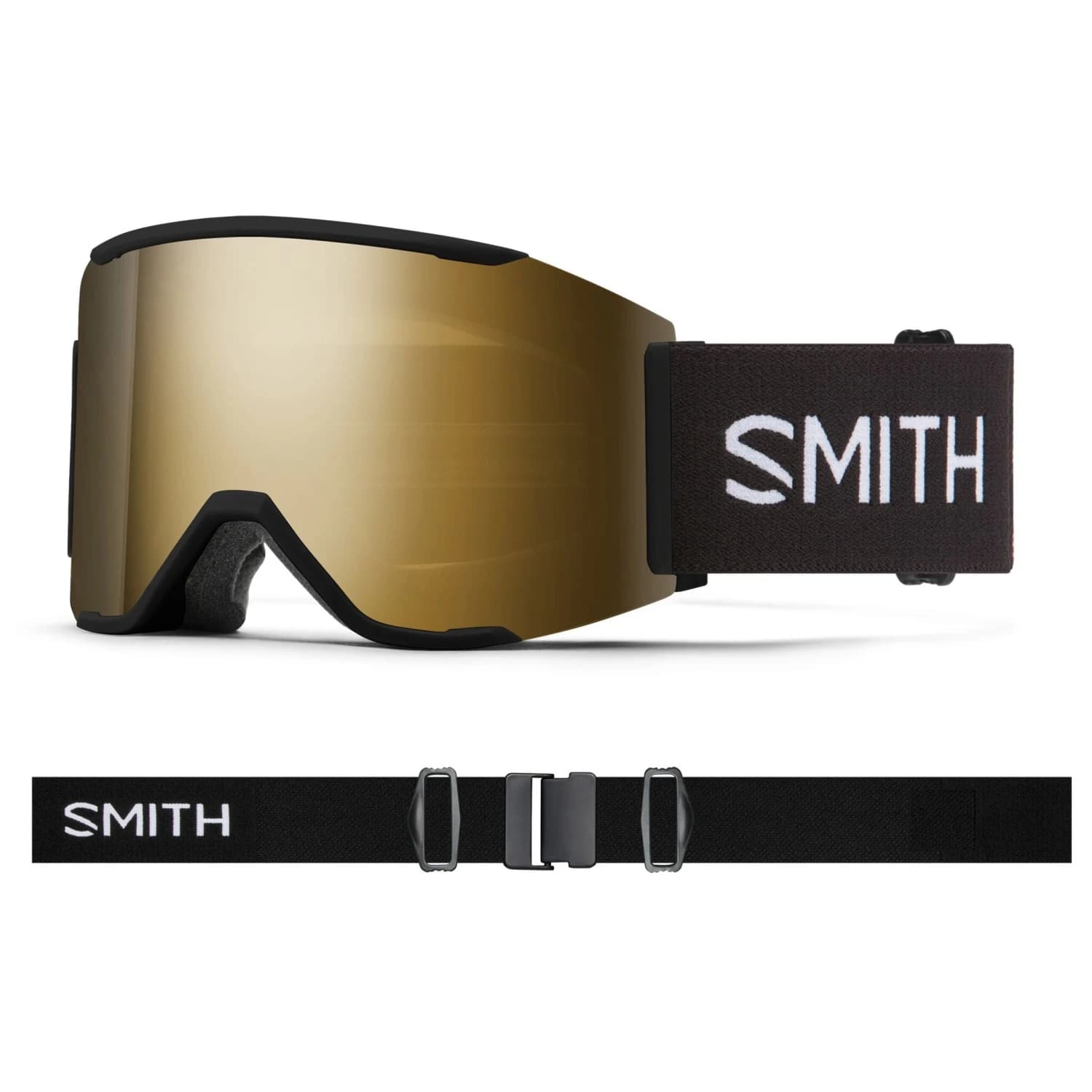 Ски маска Smith Squad MAG ChromaPop S3+S1 (VLT 13+55%) Ski goggles - Black / Sun Black Gold Mirror + Storm Blue Sensor Mirror